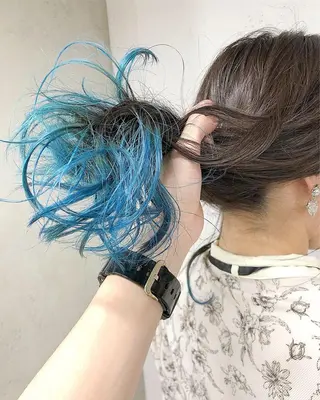 セミロング カラー ヘアアレンジ 【池袋/スパイキー ショート】ⓝⓘⓜⓤのヘアスタイル