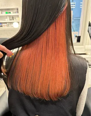 セミロング カラー 山田 ひかりのヘアスタイル