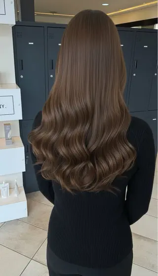 ロング カラー MOKA🌼 淵野辺デザインカラーのヘアスタイル