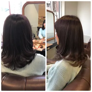 セミロング カラー 坂元 智信のヘアスタイル