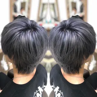 カラー メンズ 韓国レイヤー×透明感 カラー/山崎一輝のヘアスタイル