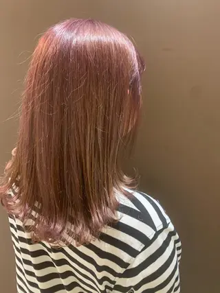 セミロング カラー ヘアアレンジ きむえり/髪質改善 /うねり広がり改善のヘアスタイル