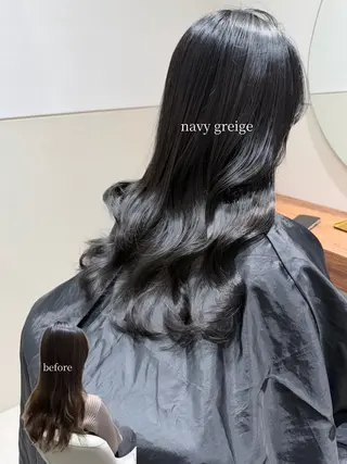 ロング カラー 岩田菜央 《武蔵小杉》のヘアスタイル