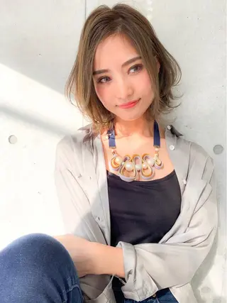 ロング カラー パーマ ヘアアレンジ 🎀愛されモテヘア♡ 梅澤夏基🎀のヘアスタイル