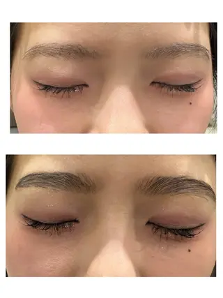 アイブロウ レイヤー 艶々カラーのヘアスタイル