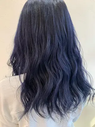セミロング カラー 店長ハイトーンカラー 柞山史奈のヘアスタイル