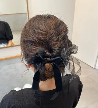 ミディアム ヘアアレンジ NAGASHIMA RINAのマツエク・マツパデザイン