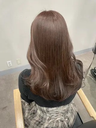 セミロング カラー レイヤーカット 韓国ヘアayameのヘアスタイル