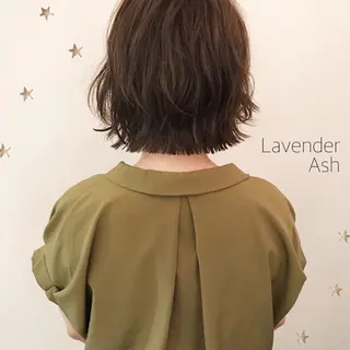 ミディアム カラー 市川 千夏のヘアスタイル