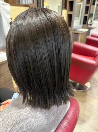 ミディアム カラー 一宮　　透明感カラー 髪質改善　ヘッドスパのヘアスタイル