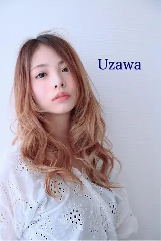 ロング カラー パーマ ヘアアレンジ 🌈ハイトーン髪質改 善🌈polon🌟のヘアスタイル