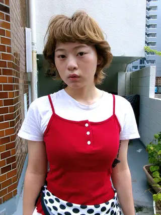 ショート カラー 名古屋栄/ブリーチ/ ボブ🧃木下桃嘉のヘアスタイル