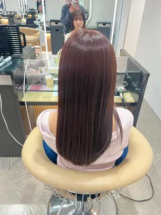 ロング カラー 骨格/顔型/診断/ 伏見/飯味 華菜のヘアスタイル