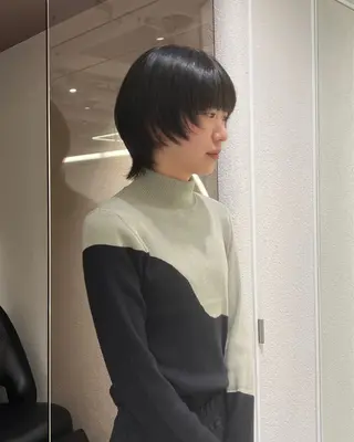 ショート rino🤍 恵比寿レイヤーカットのヘアスタイル