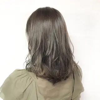 ミディアム カラー 髪質改善、縮毛矯正 店長浅野太郎のヘアスタイル
