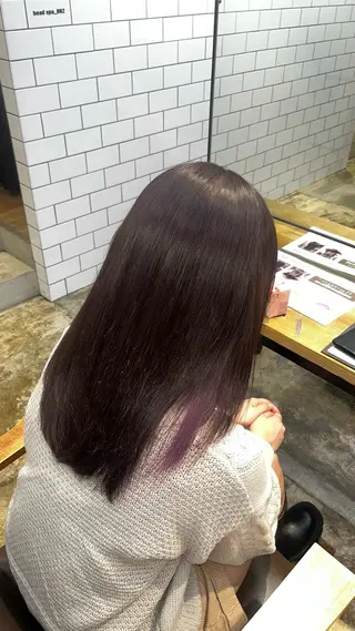 ミディアム カラー 坂下 かのんのヘアスタイル
