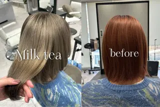 ミディアム レイヤーカット/ ヘアカラー/RENAのヘアスタイル