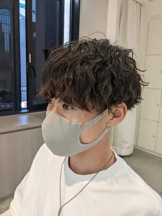 パーマ メンズ ショート 小川 健治✨のヘアスタイル