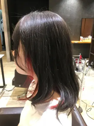 ミディアム カラー パーマ ヘアアレンジ メンズ キッズ ネイル マツエク・マツパ EnBlesS西宮 マンツーマン神道有基のヘアスタイル