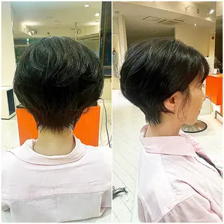 ショート 前さこ 結衣のヘアスタイル