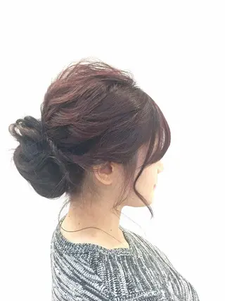 ロング カラー ヘアアレンジ ハイトーン×髪質改善 KENTAのヘアスタイル