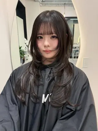 ロング RiA/レイヤーカッ ト/ハッシュカットのヘアスタイル
