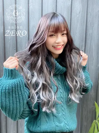 ロング カラー ヘアアレンジ Hair Make Salon ZEROのヘアスタイル