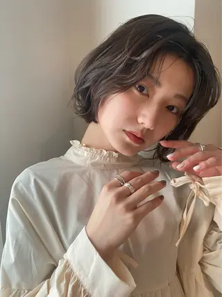 ミディアム メンズ 横浜/ブリーチ/ ダブルカラー/RINのヘアスタイル