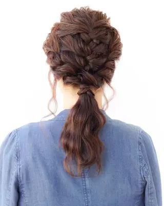 セミロング ヘアアレンジ 山北 咲子のヘアスタイル