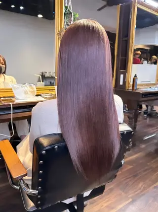 ロング カラー ヘアアレンジ 髪質改善/レイヤー 縮毛矯正/ケラチン耀のヘアスタイル