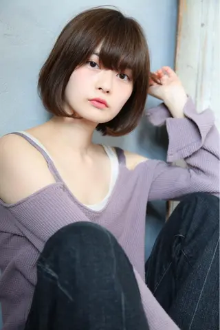 ショート カラー パーマ 野崎 ひかりのヘアスタイル