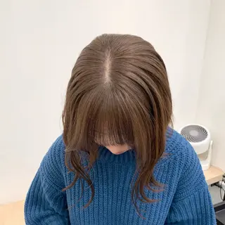 ミディアム カラー ヘアアレンジ パーマ/暖色/ボブ イワタテ🇰🇷のヘアスタイル