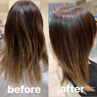 ミディアム カラー パーマ ヘアアレンジ メンズ キッズ ネイル マツエク・マツパ EnBlesS西宮 マンツーマン神道有基のヘアスタイル