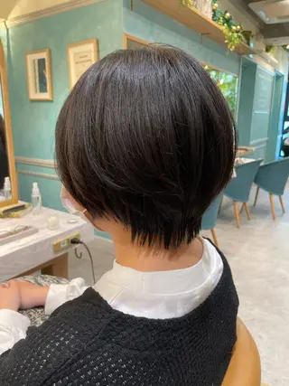 ショート 縮毛矯正 髪質改善 韓国風レイヤー 吉田のヘアスタイル