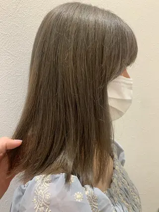 ミディアム カラー hub hair レイヤー/透明感のヘアスタイル