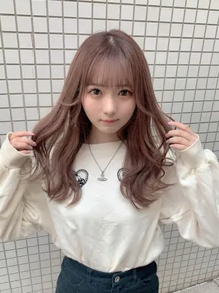 セミロング カラー 矢野 晃平のヘアスタイル