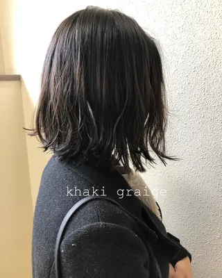 ミディアム カラー ツキノキ ミナのヘアスタイル