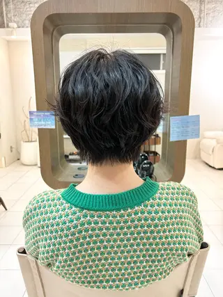 ショート パーマ ダブルカラー/ウルフ 上田　航平のヘアスタイル