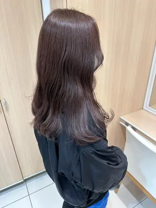 セミロング カラー 髪質改善カラー💎 オオネヨシナリのヘアスタイル