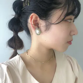 ロング 顔周りの垢抜けヘア 立山愛梨のヘアスタイル