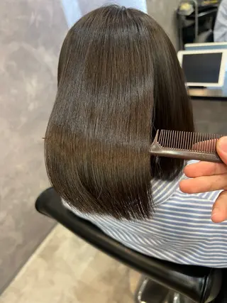 ミディアム 縮毛矯正/柏の葉 🎱🖤ふうかのヘアスタイル