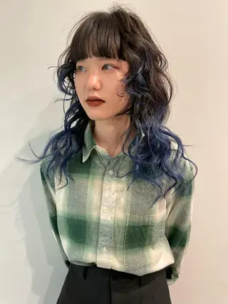 ミディアム カラー ブリーチ😼 ボブ✍️レイヤーのヘアスタイル