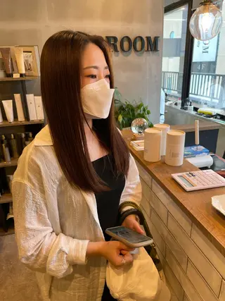 セミロング S.BROOM なんばTAKUYAのヘアスタイル