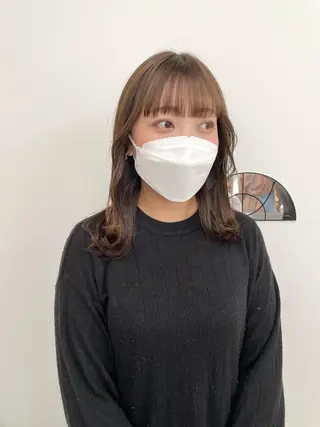 セミロング クニモトハルナ ボブ/柔らかカラーのヘアスタイル