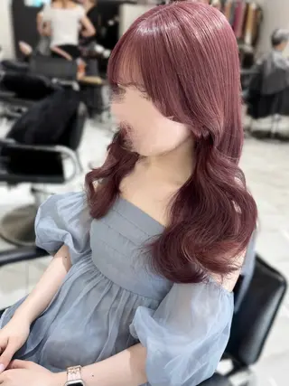 セミロング カラー 盛れる顔周り🤍渋谷 Risa🎀のヘアスタイル