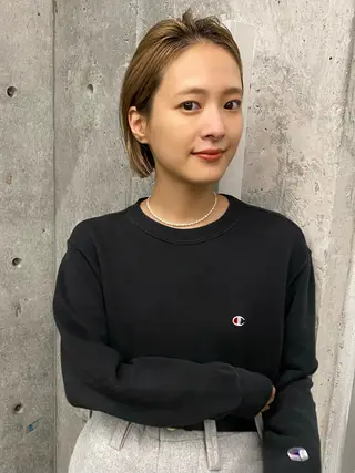 ショート カラー 似合わせカット レイヤー/ボブのヘアスタイル