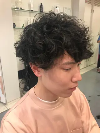 ショート パーマ メンズ Vir by browのヘアスタイル