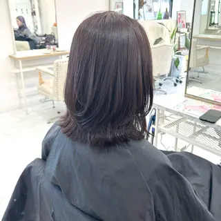 ミディアム カラー 🥀YUIHA🥀 テザインカラー♥のヘアスタイル