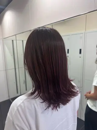 セミロング カラー ブリーチカラー/ベー ジュ/Hono🦖のヘアスタイル