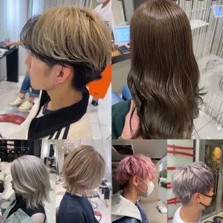 ミディアム カラー メンズ 河上 雅俊のヘアスタイル